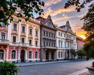 Barocke Fassaden in Sofia, Bulgarien