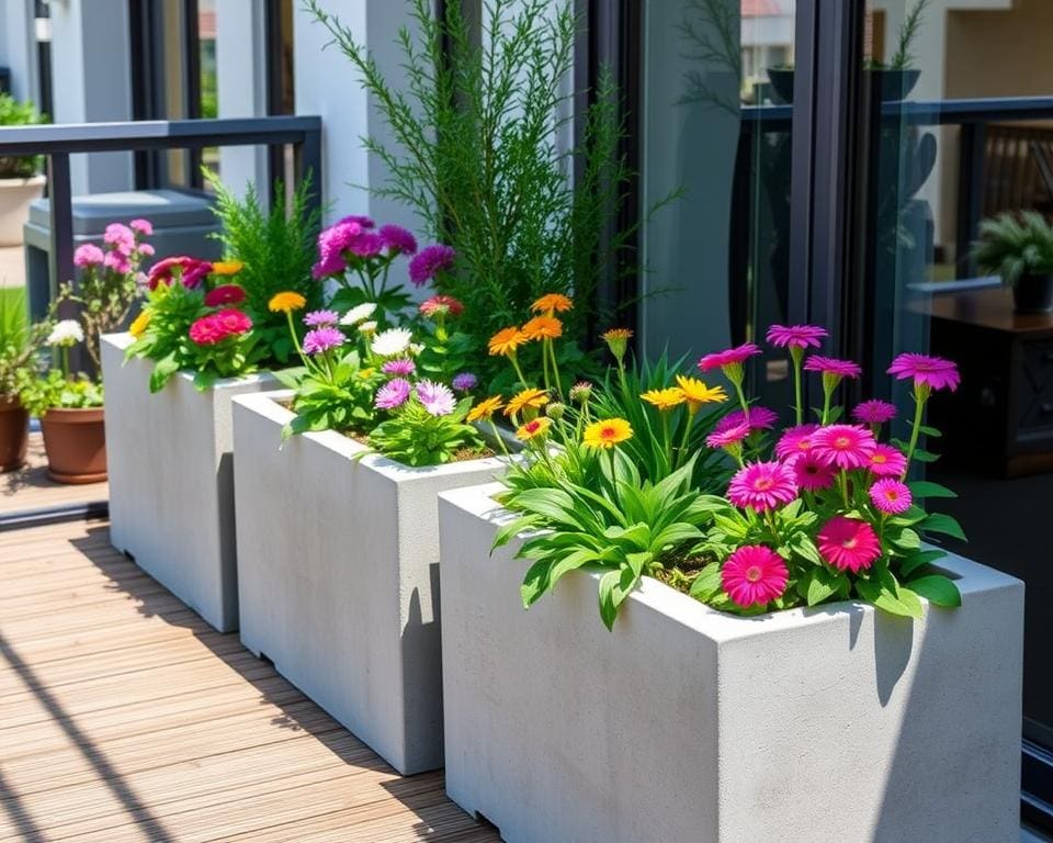 DIY-Blumenkästen aus Beton