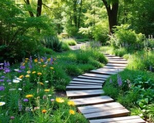 DIY-Holzpfade für naturnahe Gartenlandschaften