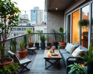 Freiluftwohnzimmer auf dem Balkon: Platzsparende Lösungen