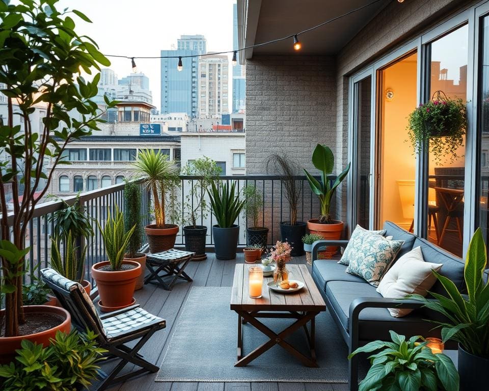 Freiluftwohnzimmer auf dem Balkon: Platzsparende Lösungen