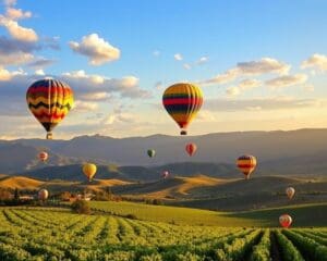 Heißluftballonfahrten über Napa Valley, Kalifornien