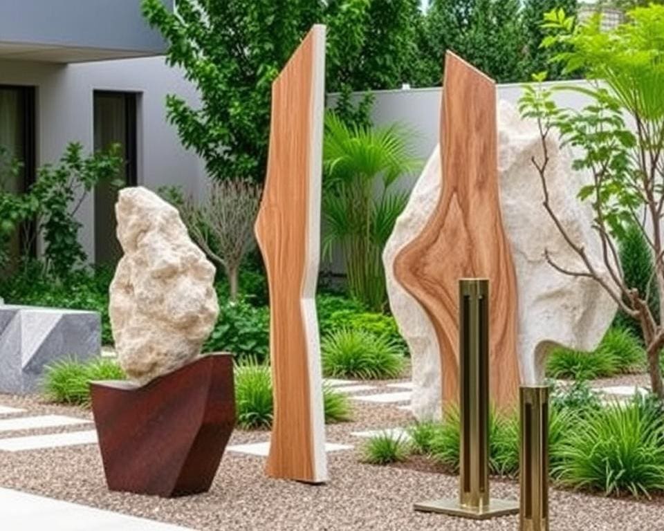 Materialien für Gartenskulpturen