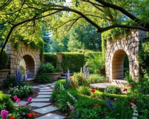 Natursteinwände als dekorative Akzente im Garten gestalten