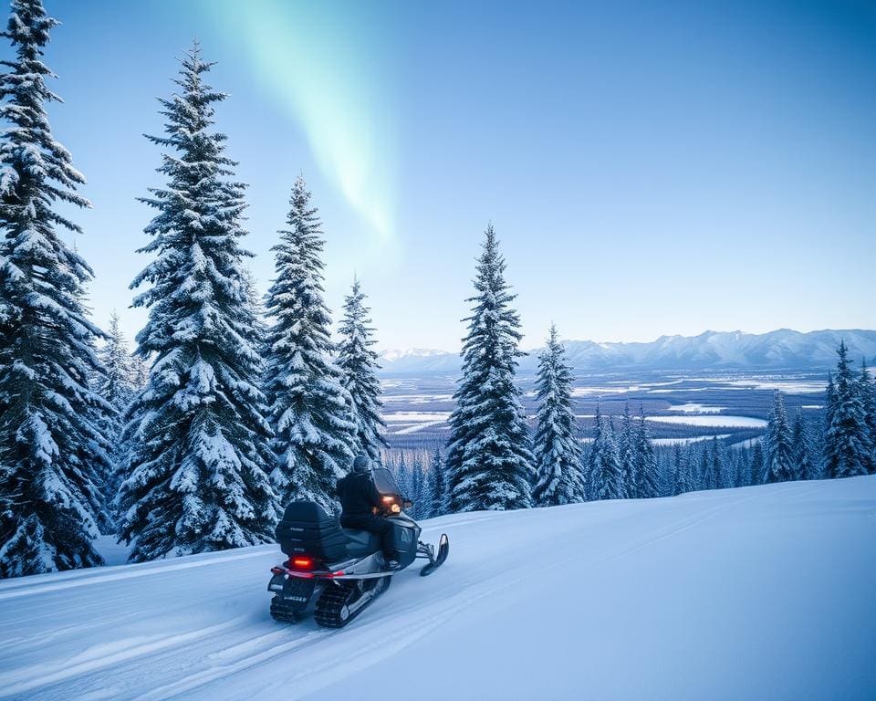 Schneemobilfahren in Fairbanks, Alaska