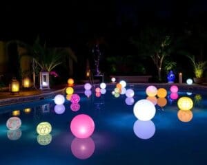 Schwimmende Lichter für Pools: Dekorative und funktionale Ideen