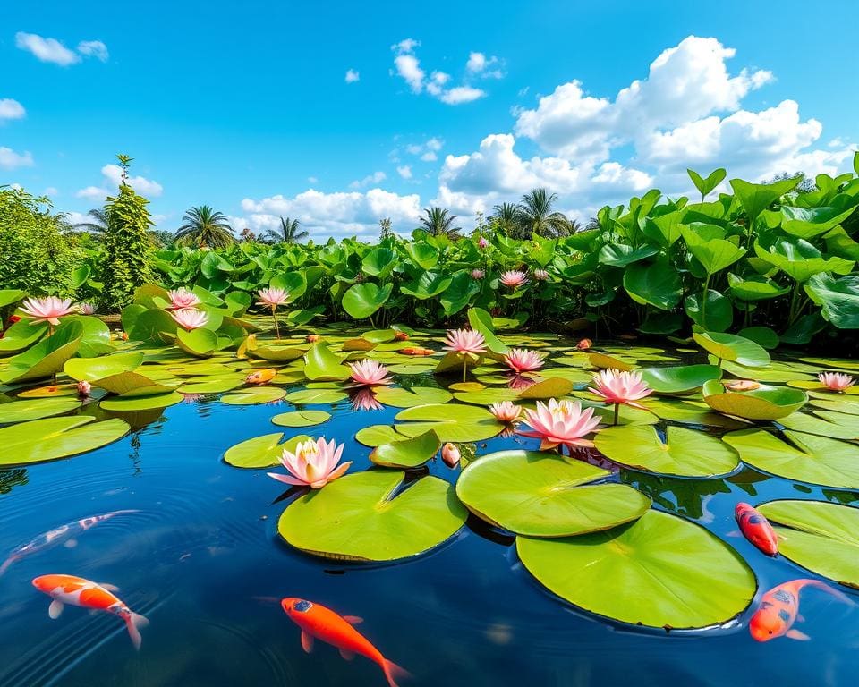 Schwimmende Pflanzen für Gartenteiche