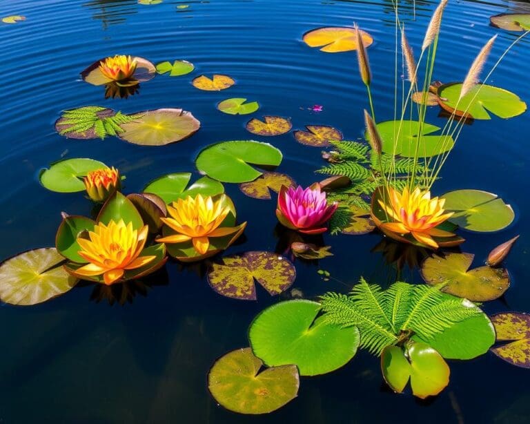 Schwimmende Teichpflanzen für lebendige Wasserlandschaften