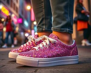 Sneaker mit Glitzer: Ein funkelnder Auftritt im Alltag