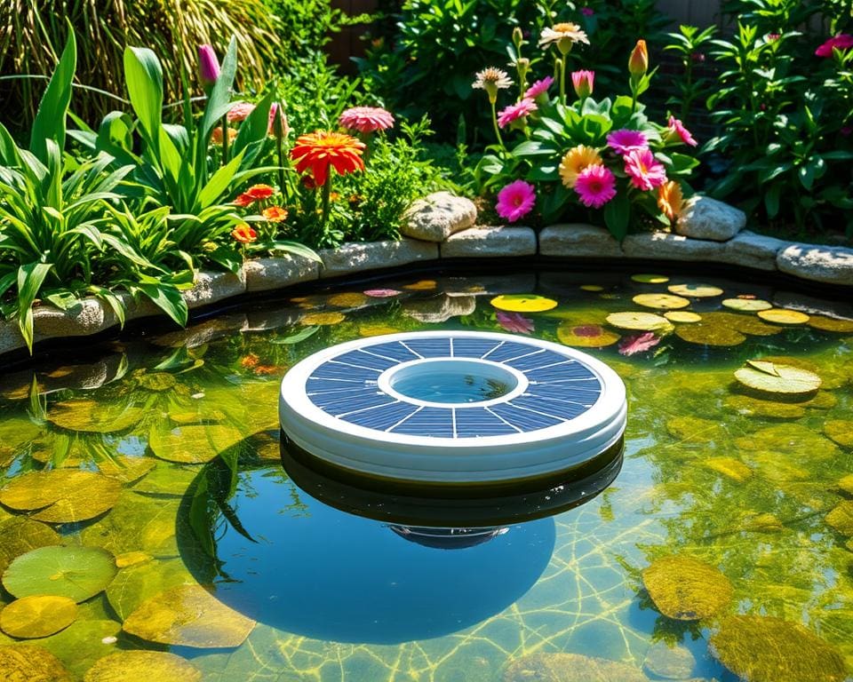 Solarbetriebene Teichfilter für sauberes Wasser und Energieeinsparung