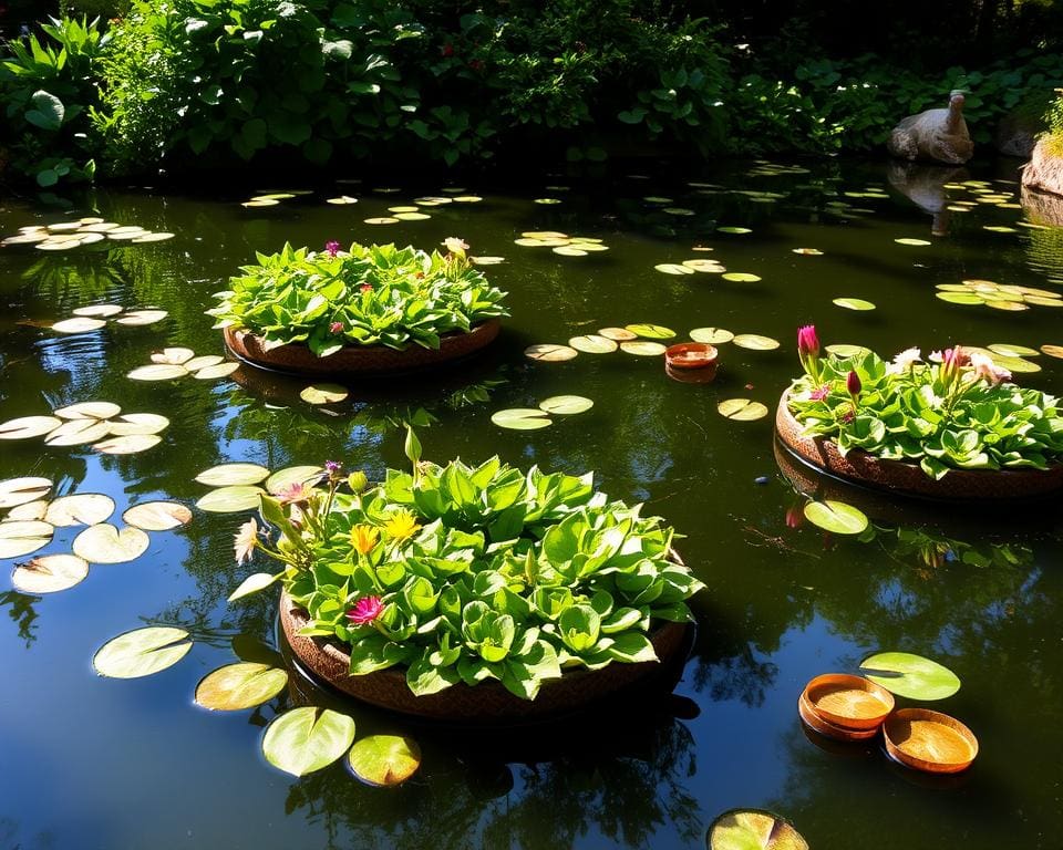 Schwimmende Pflanzenbeete für Teiche: Dekorative Hingucker