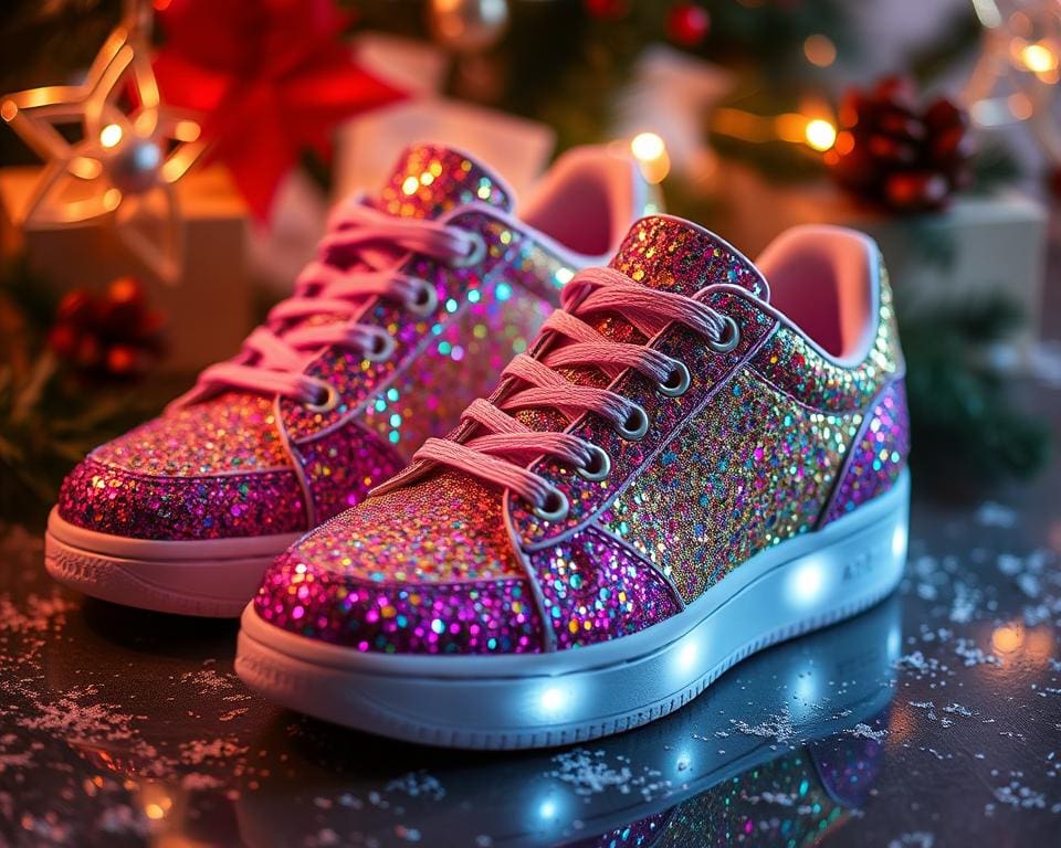 glitzernde Schuhe