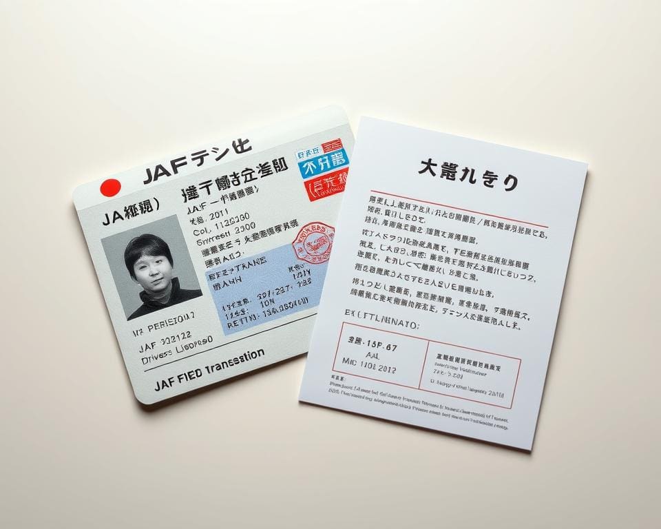 JAF Führerschein und Übersetzung
