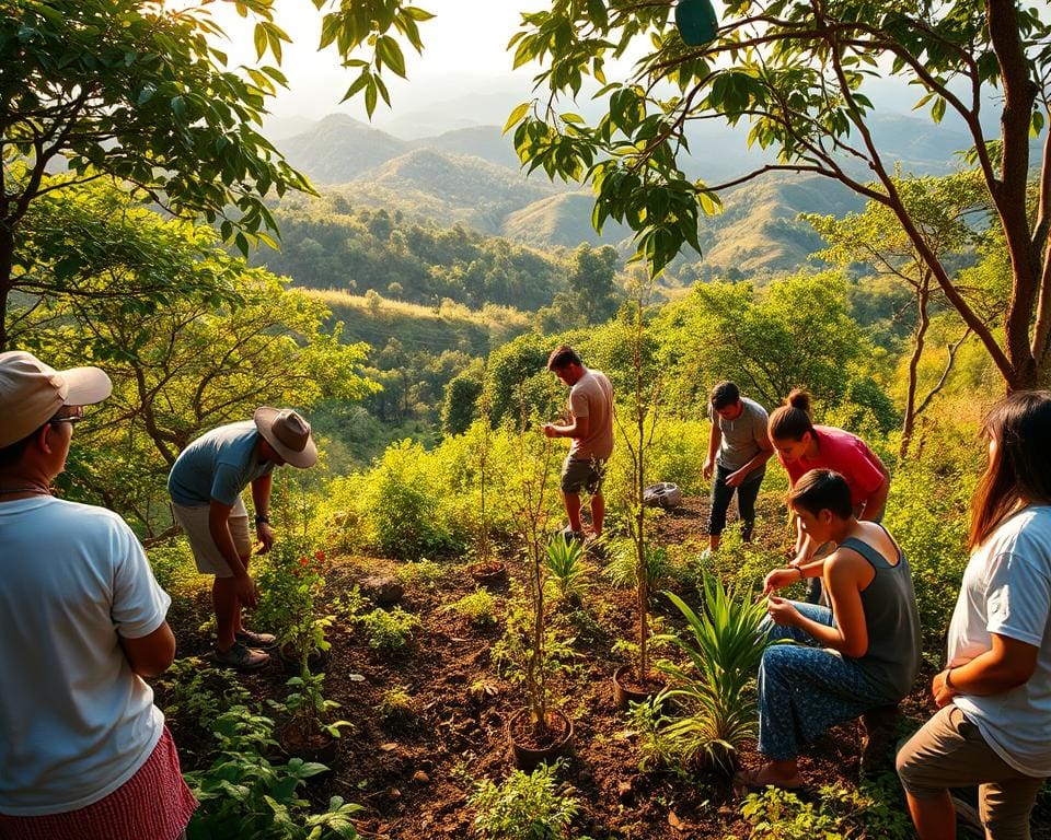 Zusammenarbeit mit lokalen Organisationen für Naturschutzprojekte