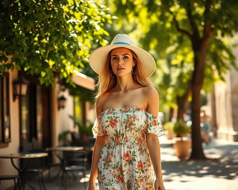 Sommermode fuer heisse Tage