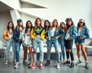 Trendige Mode fuer Teenager