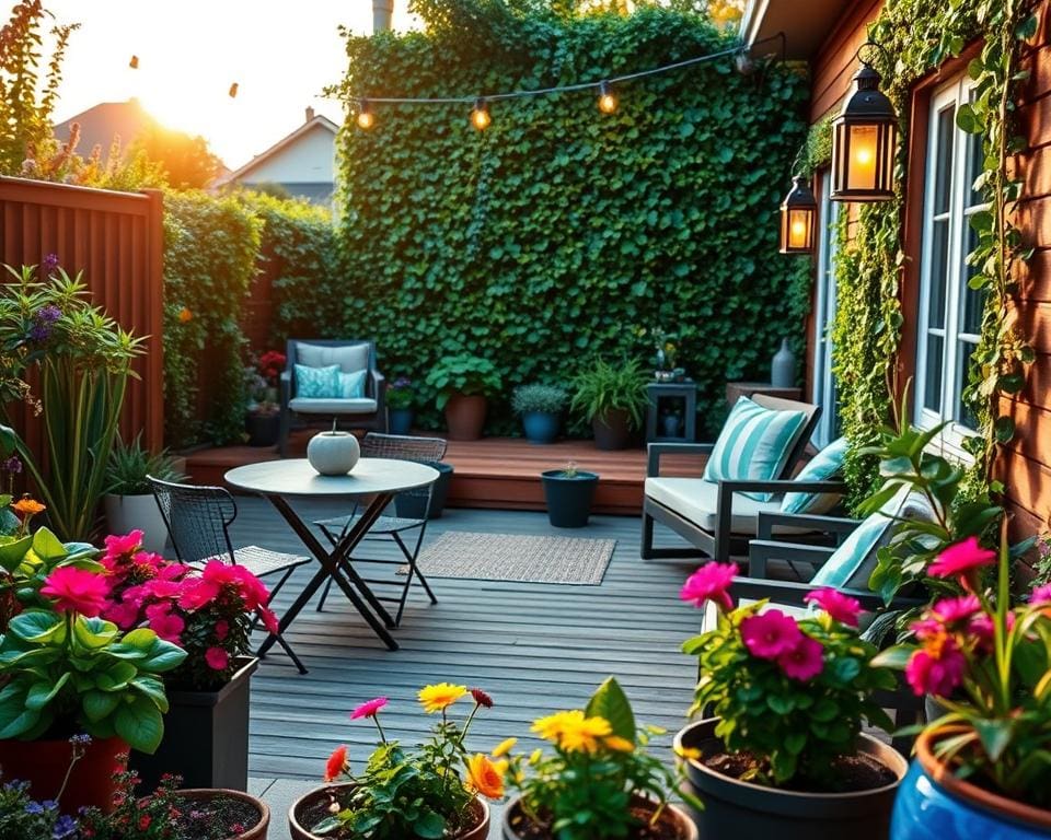 Wie richtet man kleine Außenflächen ein?