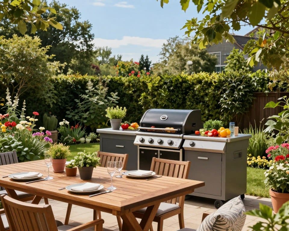 BBQ-Ecke im Garten