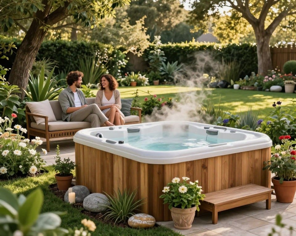 Hot Tub im Garten
